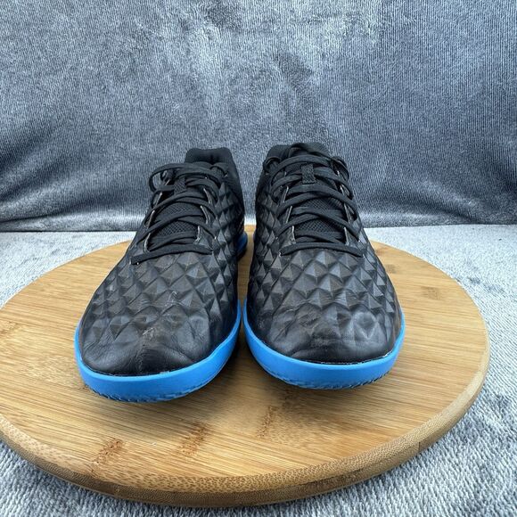 Nike Mens Tiempo LegendX Size 8.5 Shoes Black Blue Hero Soccer Indoor Boots - Picture 2 of 9